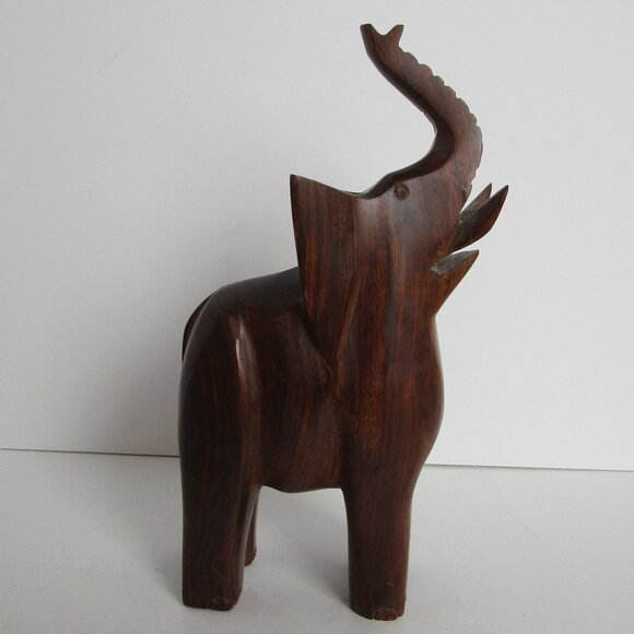 carved ironwood elephant sculpture